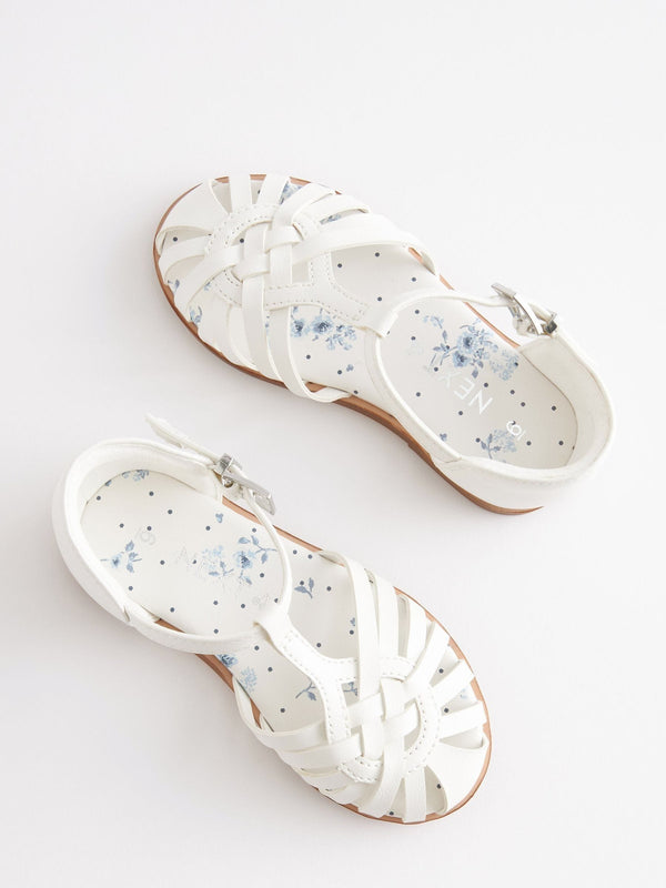 White Fisherman Occasion Sandals