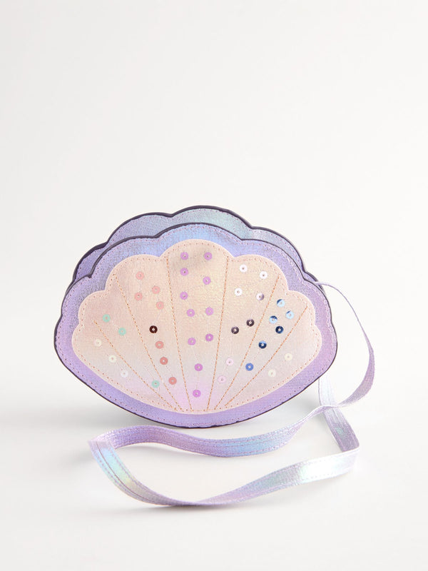 Purple Shell Sequin Bag