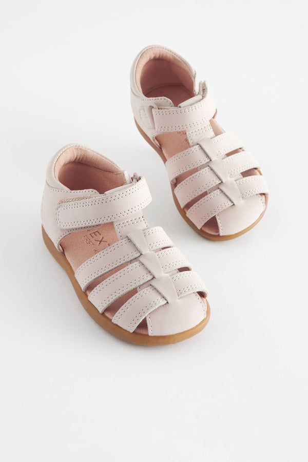 Stone Baby Touch Fastening Leather First Walker Sandals