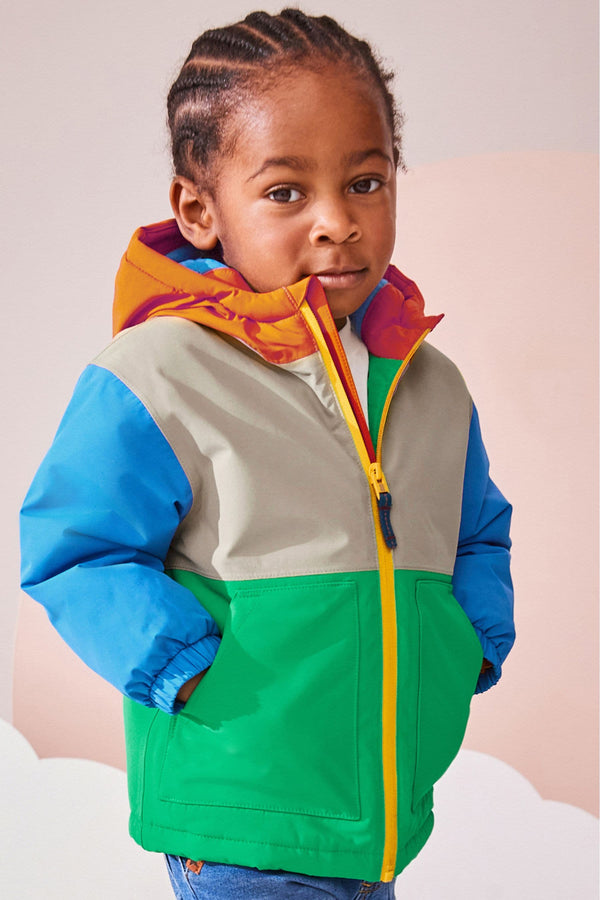 Multi-Coloured Waterproof Padded Coat (3mths-7yrs)