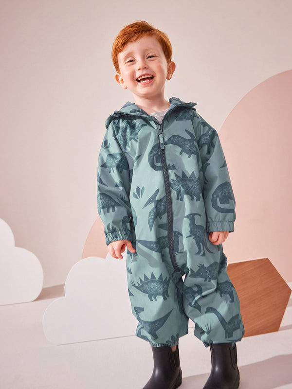 Grey Waterproof Fleece Lined Puddlesuit (3mths-7yrs)