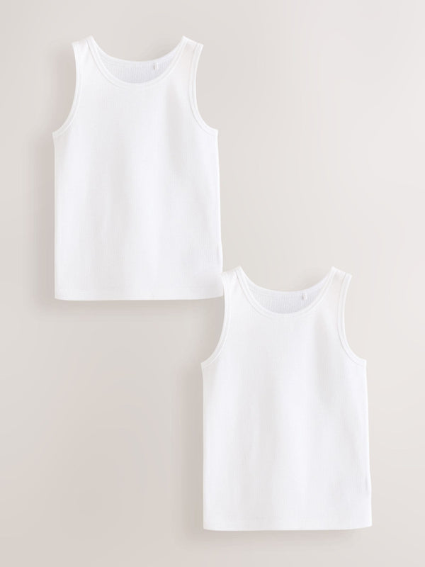White Thermal Vests 2 Pack (2-16yrs)