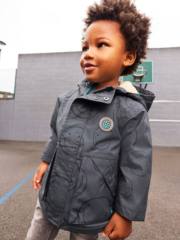 Black Fleece Lined Waterproof Coat (3mths-7yrs)