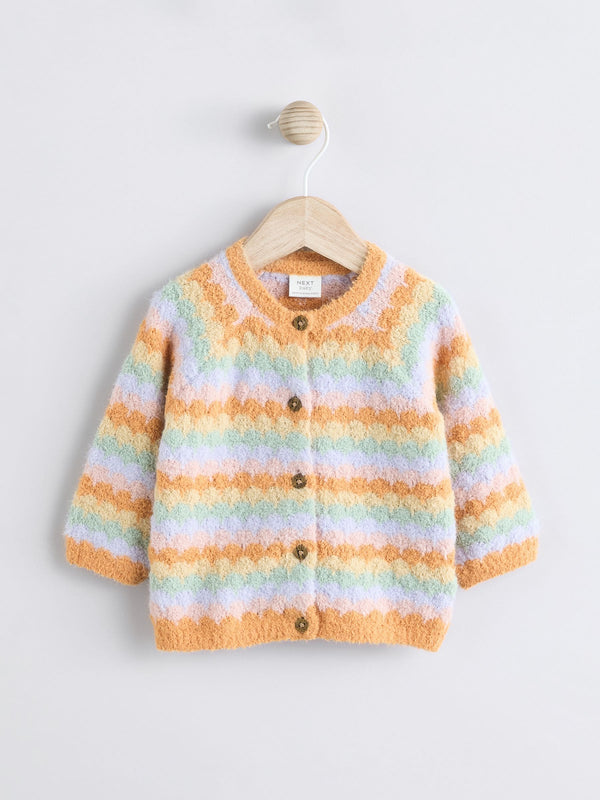 Multi Knitted Stripe Baby Cardigan (0mths-2yrs)