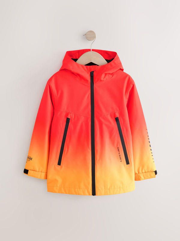 Orange Waterproof Fleece Hooded Lined Coat (3-16yrs)
