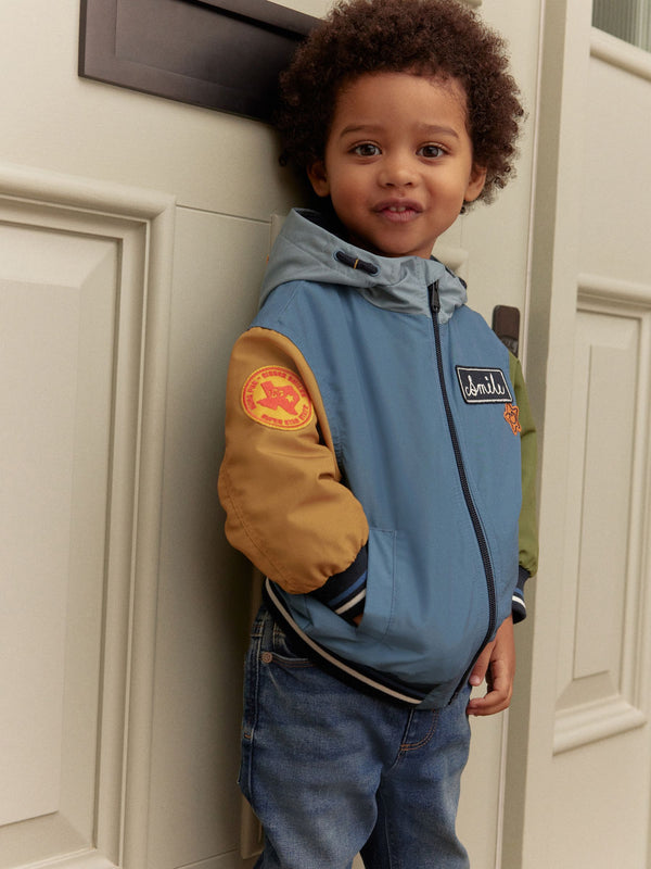 Navy Hooded Bomber Jacket (3mths-7yrs)