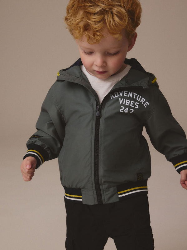 Green Hooded Bomber Jacket (3mths-7yrs)