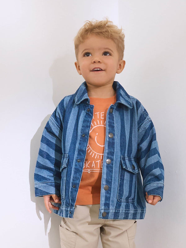 Blue Stripe Denim Jacket (3mths-10yrs)
