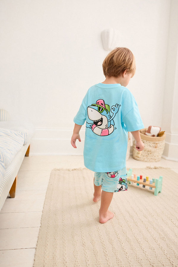 Blue Shark Single Short Pyjamas (9mths-8yrs)