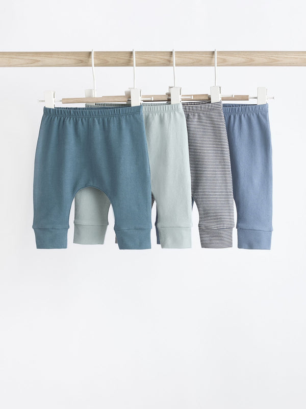 Teal Blue Baby Leggings 4 Pack (0mths-3yrs)