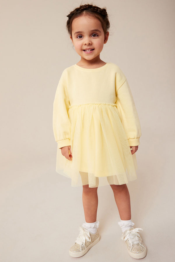 Yellow Sweat Party Dress (3mths-7yrs)