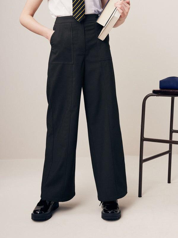 Black Senior Wide Leg School Trousers (9-18yrs)