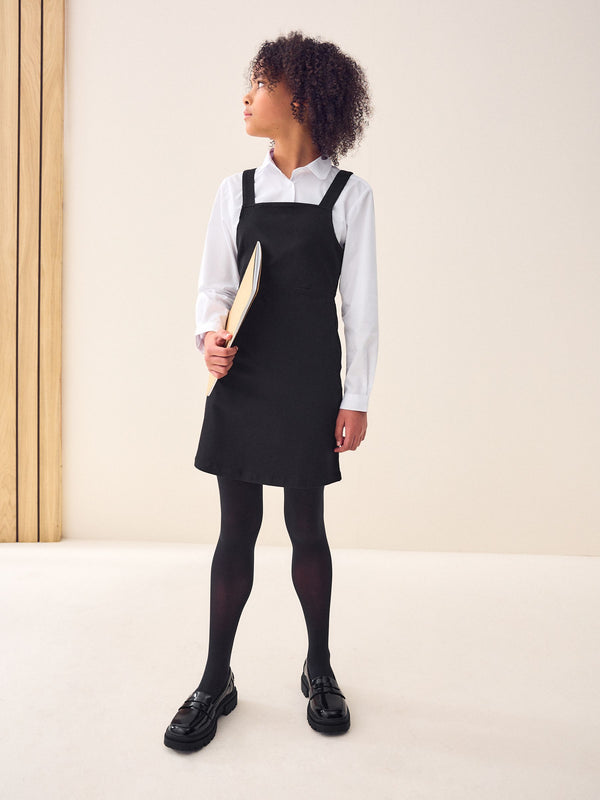 Black Senior Stretch School Pinafore Dress (9-17yrs)
