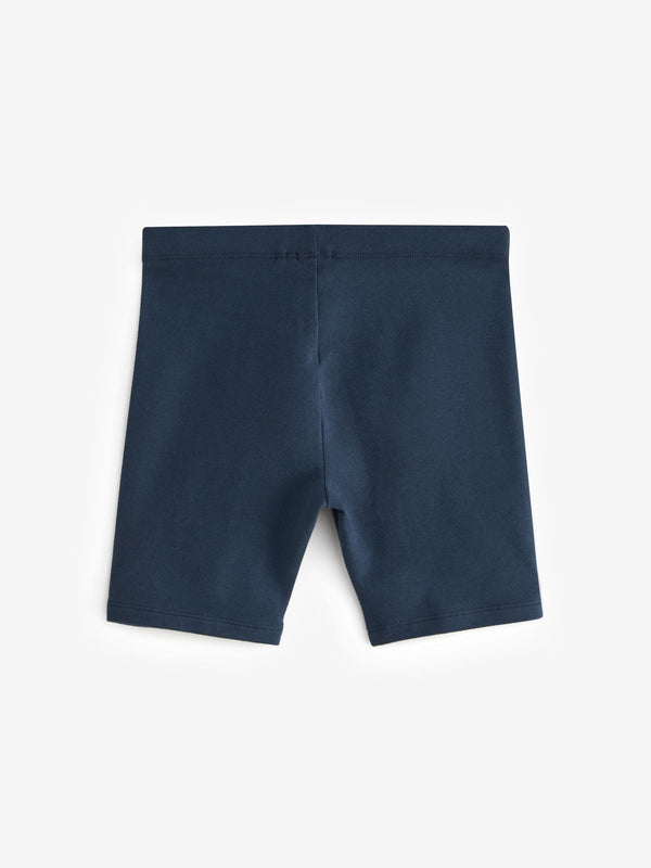 Navy Blue Longer Length Cotton Rich Stretch Cycle Shorts 2 Pack (3-16yrs)
