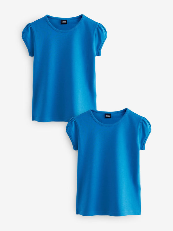 Blue Puff Sleeve T-Shirts 2 Pack (3-16yrs)