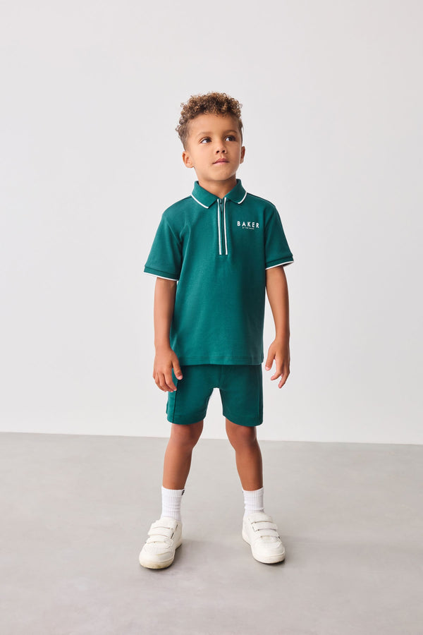 Baker by Ted Baker Green Polo Shirt and Short Set