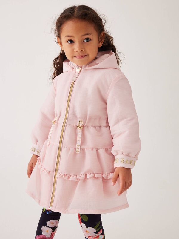 Baker by Ted Baker Pink Shower Resistant Frill Coat