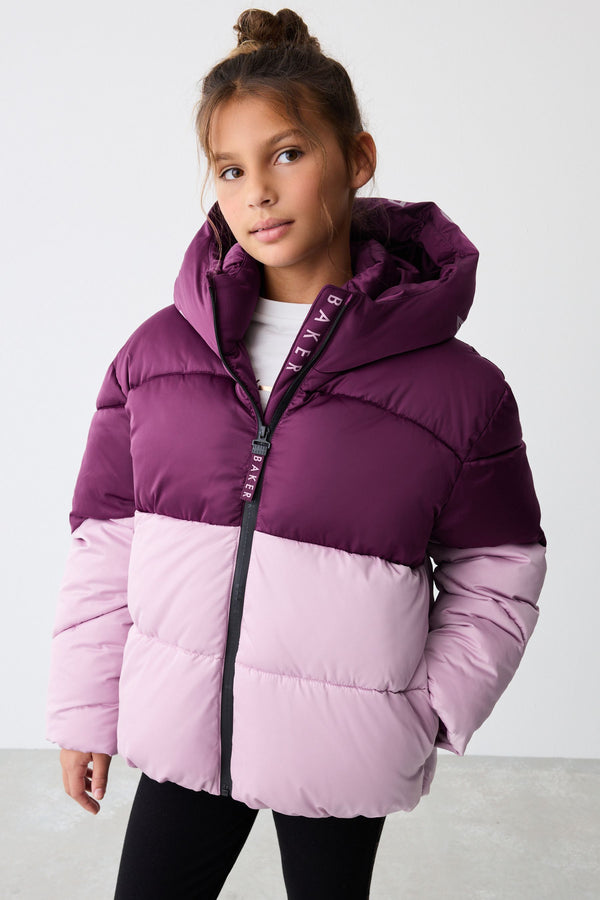 Baker by Ted Baker Multi Shower Resistant Colour Block Padded Coat