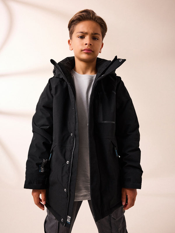 Black Heavyweight Waterproof Jacket (3-16yrs)