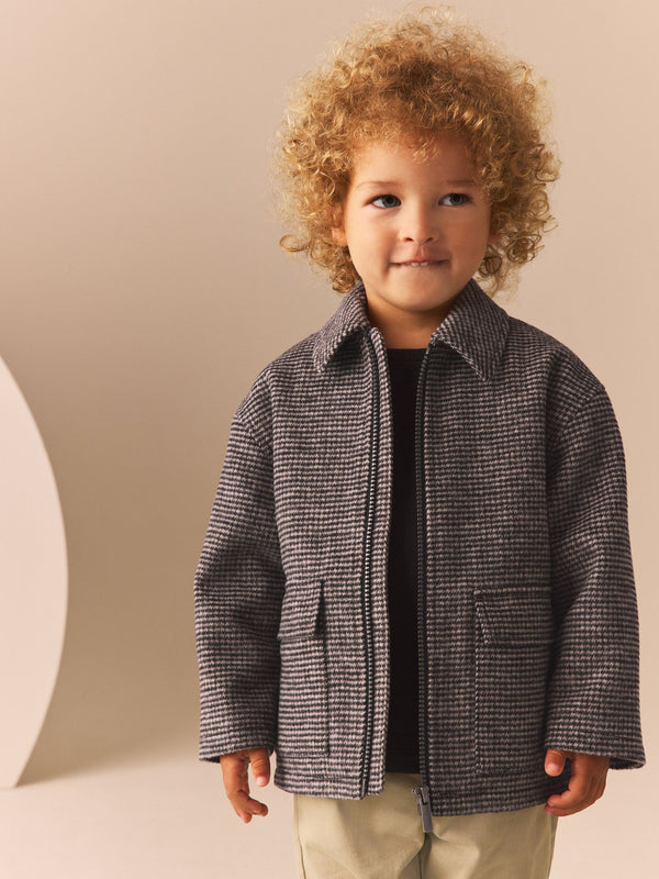 Brown Check Borg Lined Jacket (3mths-7yrs)