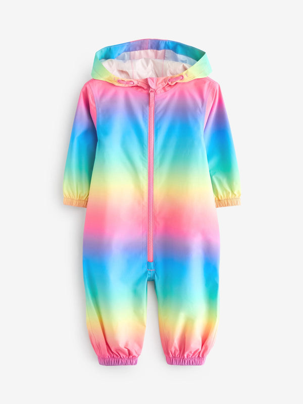 Rainbow Ombre Waterproof Hooded Puddlesuit (3mths-7yrs)