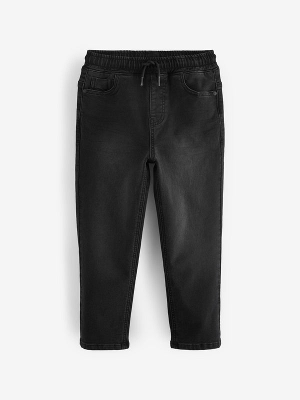 Black Loose Fit Stretch Elasticated Waist Jeans (3-16yrs)