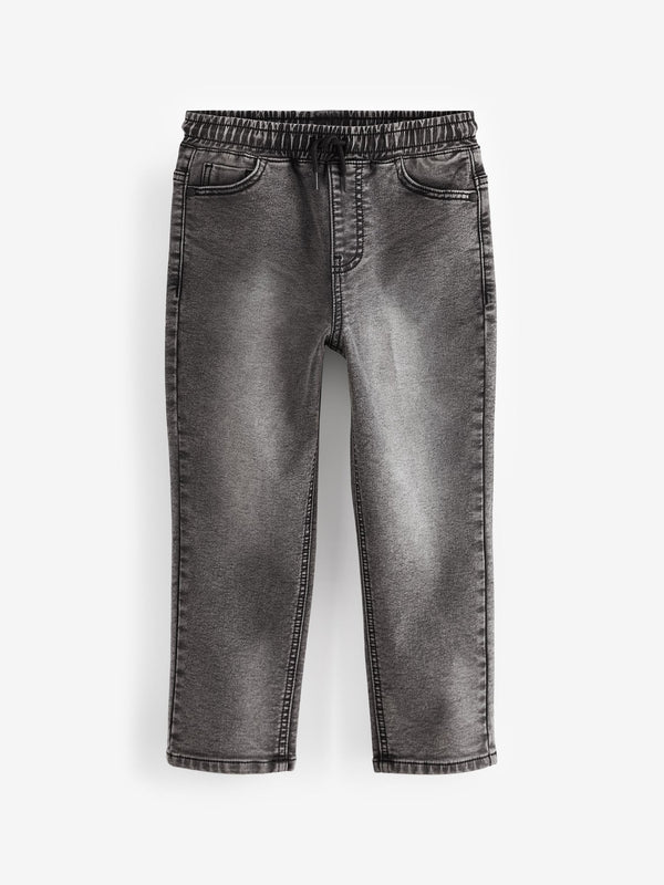 Grey Loose Fit Stretch Elasticated Waist Jeans (3-16yrs)