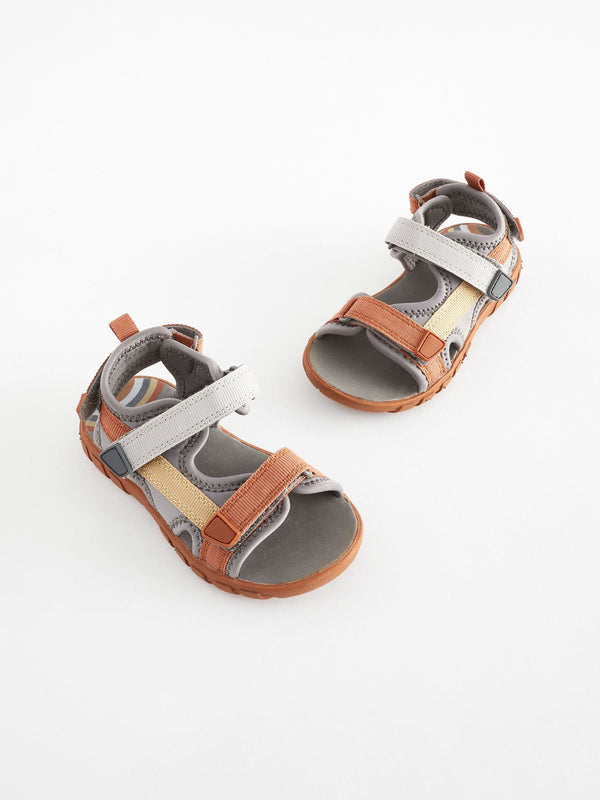 Neutral Mineral Wide Fit (G) Lightweight Touch Fastening Adjustable Strap Trekker Sandals