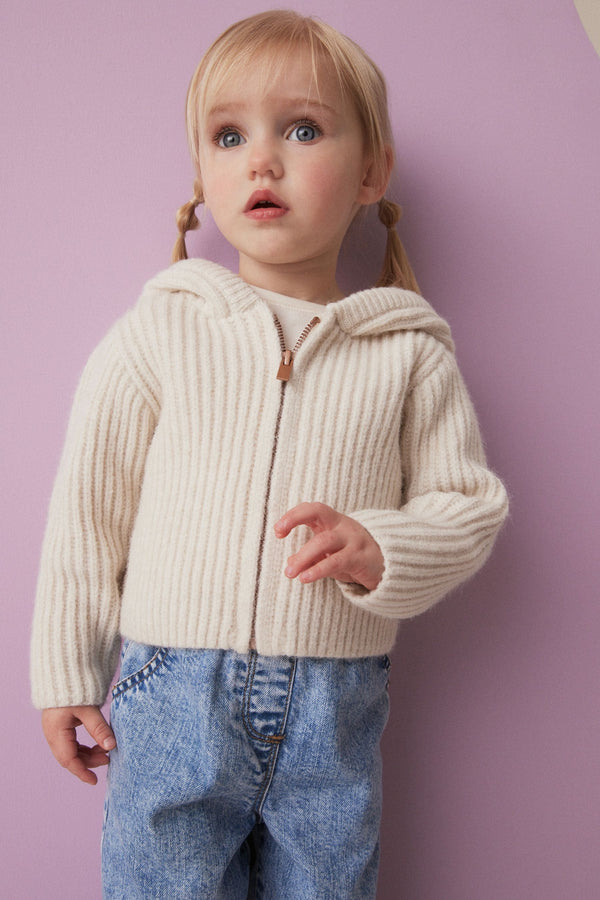 Oatmeal Hooded Cardigan (3mths-7yrs)