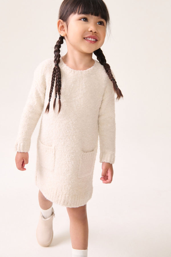 Ecru Boucle Jumper Dress (3mths-7yrs)