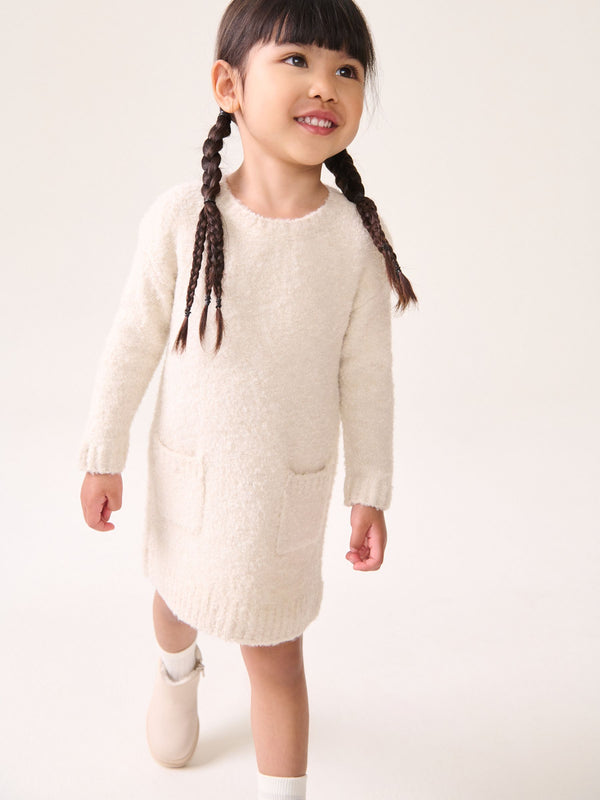 Ecru Boucle Jumper Dress (3mths-7yrs)