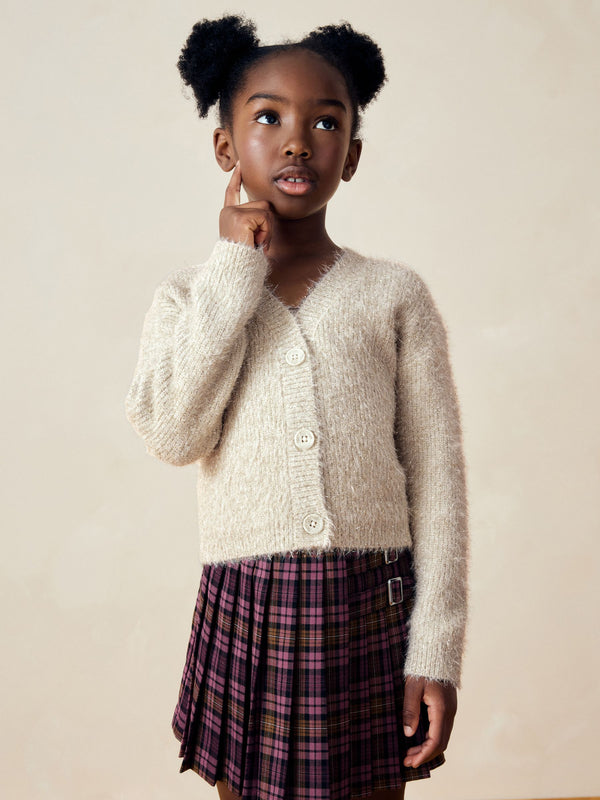 Gold Sparkle Boxy Cardigan (3-16yrs)