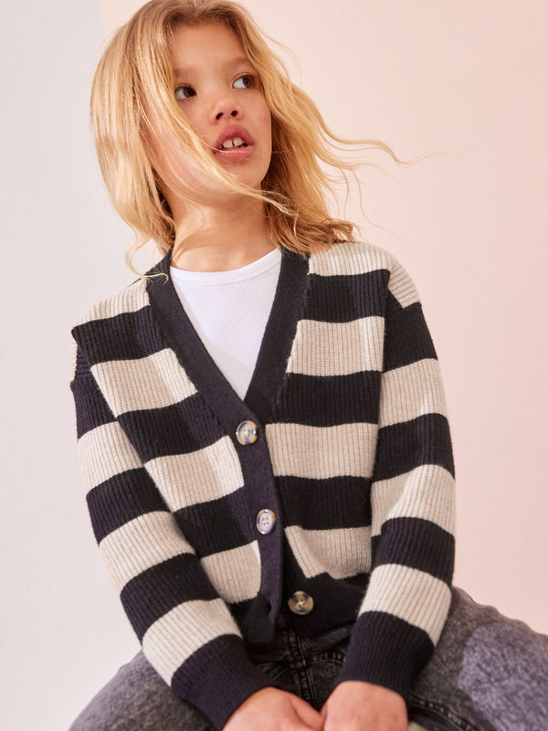 Monochrome Boxy Cardigan (3-16yrs)