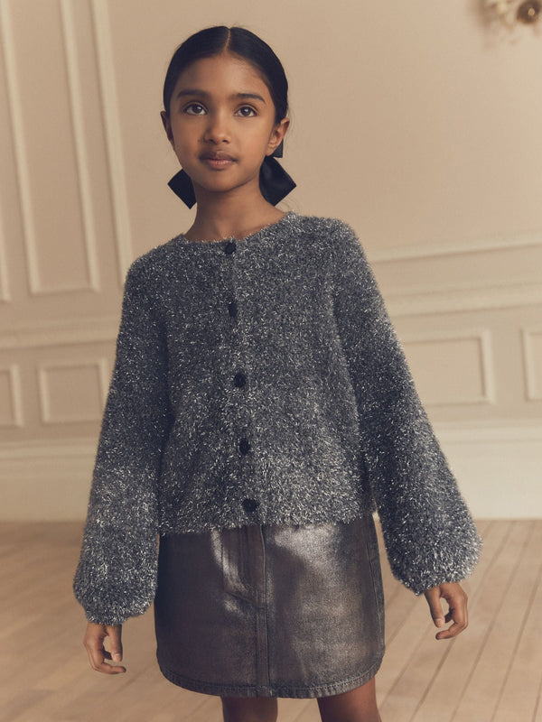 Charcoal Grey Sparkle Cardigan (3-16yrs)