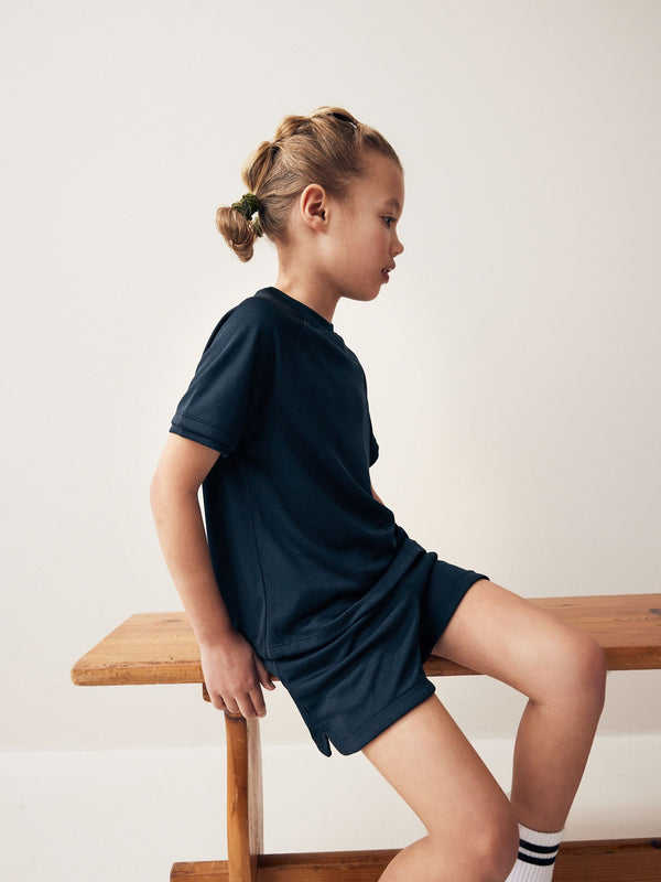 Navy Sports T-Shirt (3-16yrs)