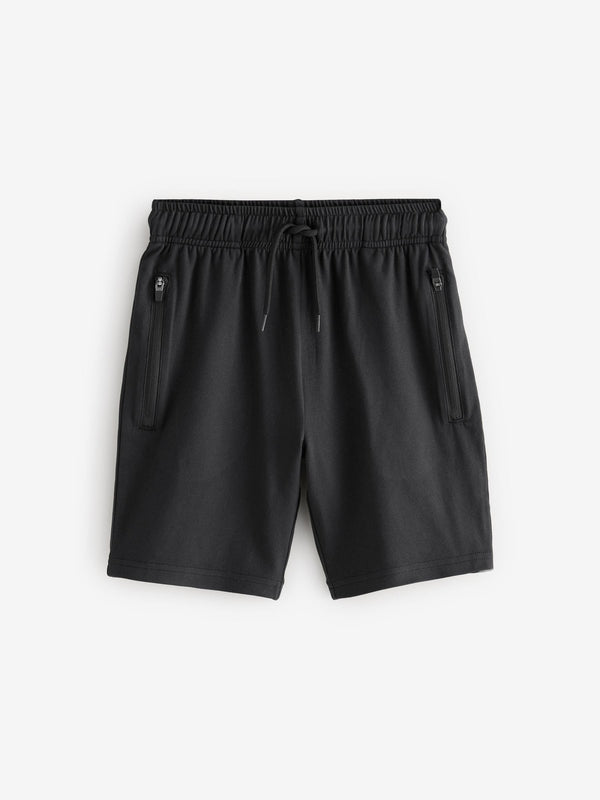 Black Light Weight Sports Shorts (3-17yrs)