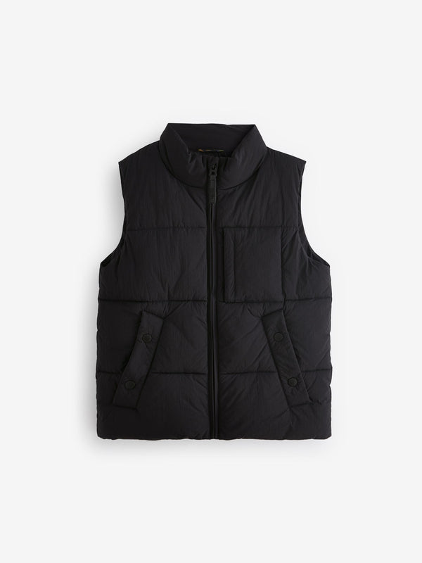 Black Padded Puffer Gilet (3-16yrs)