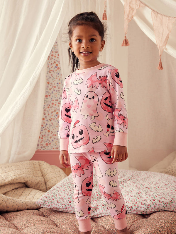 Pink Ghost Halloween Snuggle Pyjamas (9mths-12yrs)