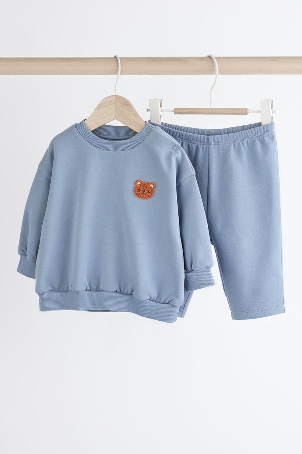 Blue Bear Baby Sweatshirt and Joggers Set