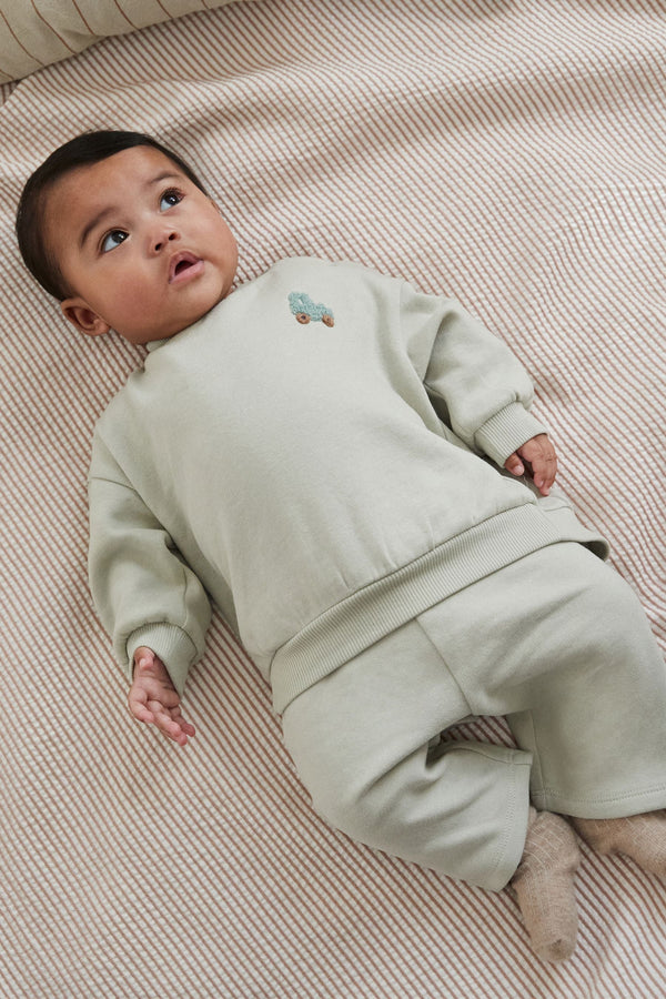 Sage Green Sweatshirt and Joggers Baby Set