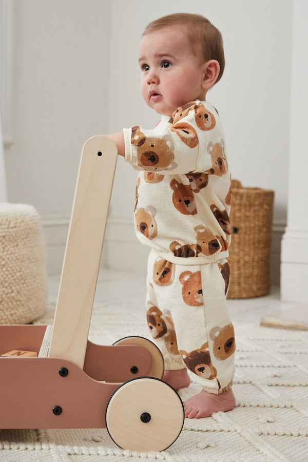 Neutral Bear Sweatshirt and Joggers Baby Set