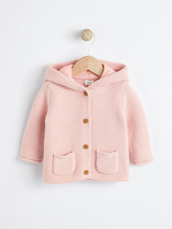 Pink Knitted Baby Cardigan (0mths-2yrs)