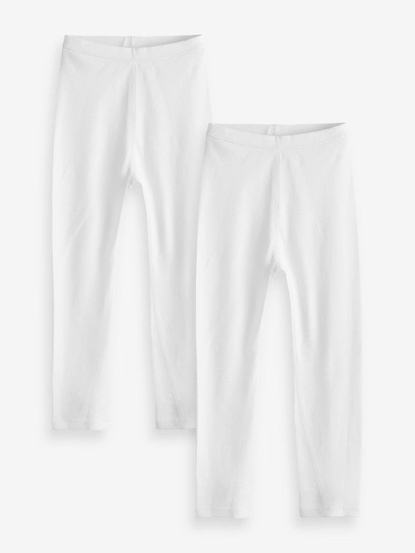 White 2 Pack Kind To Skin Leggings (9mths-12yrs)