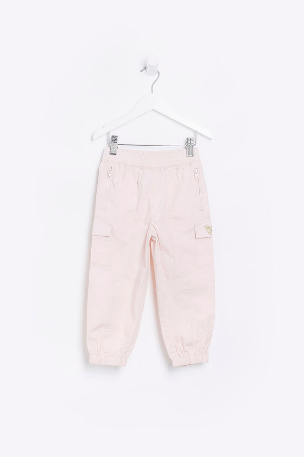 River Island Pink Mini Girls Pull On Cargo Trousers