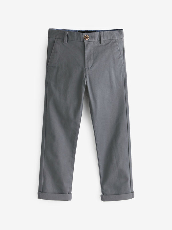 Charcoal Grey Regular Fit Stretch Chino Trousers (3-17yrs)