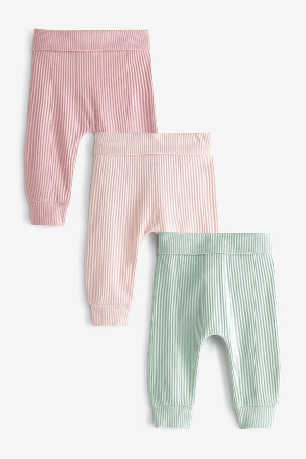 Copy Pink/Mint Baby Leggings 3 Pack