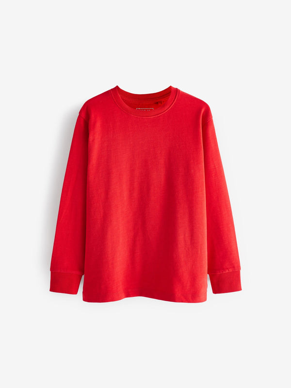 Red Regular Fit Long Sleeve Cosy T-Shirt (3-16yrs)
