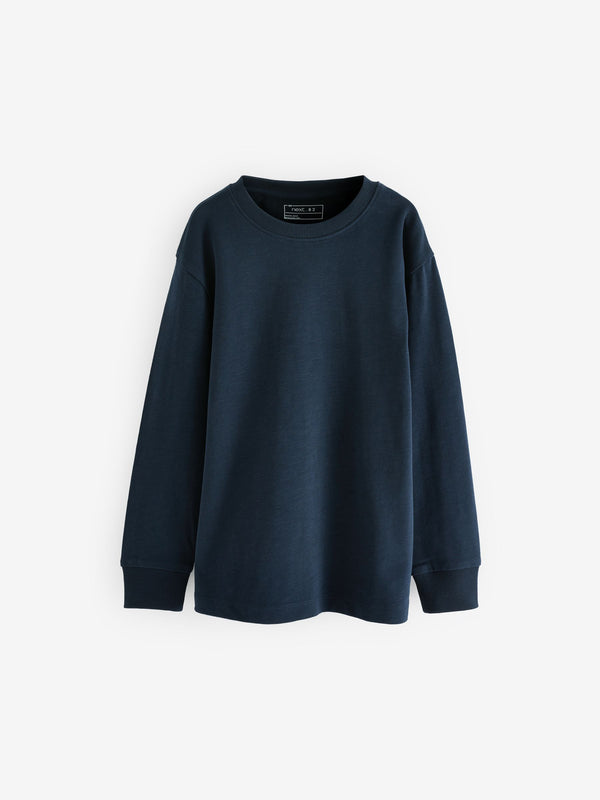 Blue Navy Regular Fit Long Sleeve Cosy T-Shirt (3-16yrs)