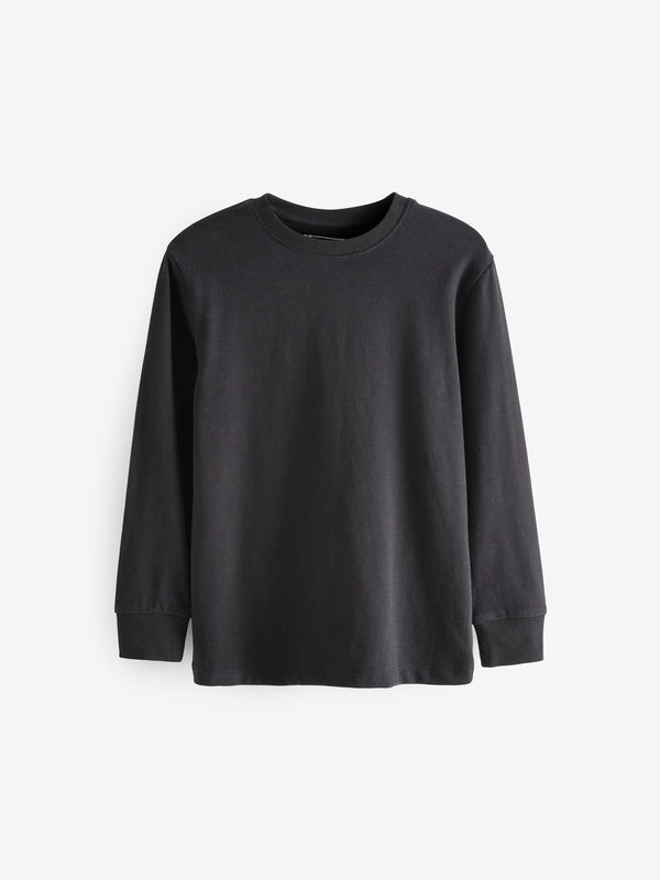 Black Regular Fit Long Sleeve Cosy T-Shirt (3-16yrs)