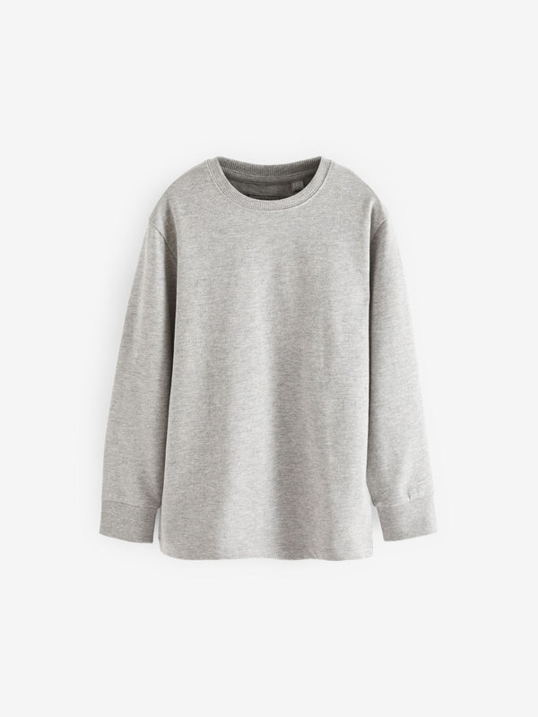 Grey Regular Fit Long Sleeve Cosy T-Shirt (3-16yrs)